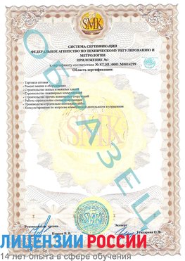 Образец сертификата соответствия (приложение) Дивногорск Сертификат ISO 14001